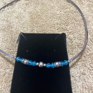 Sterling silver beaded choker